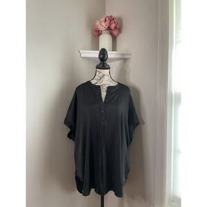 Old Navy Black Faux-Silk Blouse